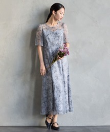 AIMER エメ パーティードレス 結婚式 グレー WEB/Aimer Acret店限定】アシンメトリーフリルマーメイドライン