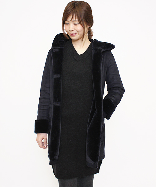 CIAOPANIC TYPY(チャオパニックティピー)の「アルパカストレッチVネックニットワンピース(ワンピース・レディース・ブラック/カーキ/グレー・FREE)」の1枚目の写真