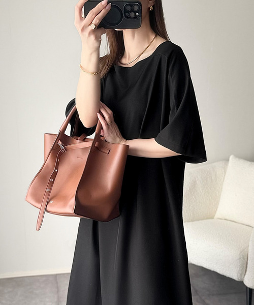 セール】洗練された大人のカジュアル♪スクエアネックラグラン