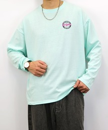 【GROOVY STORE】ワイドシルエット ワンポイント刺繍ロングスリーブTシャツ