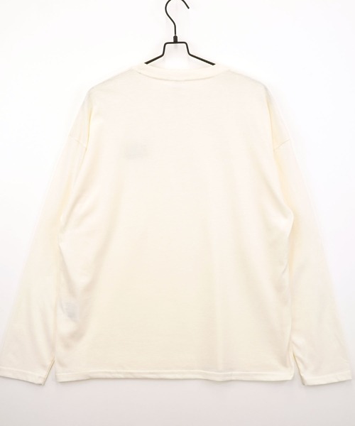 Burner(バーナー)の「【GROOVY STORE】ワイドシルエット ワンポイント刺繍ロングスリーブTシャツ(Tシャツ/カットソー・メンズ・ブラック/ブラック系その他2/グレイッシュベージュ/ブルー系その他2/オフホワイト/ホワイト系その他2/ダークグリーン/スミクロ/ミント/ネイビー/ブルー系その他/ホワイト・M/L/LL)」の16枚目の写真
