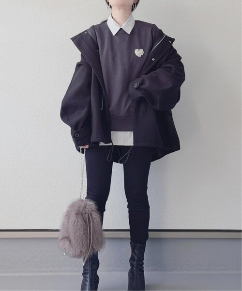 VENCEEXCHANGE（ヴァンスエクスチェンジ）の「ハートスウェット（スウェット・レディース・グレー/ライトグレー/ネイビー/チャコール・FREE）」の15枚目の写真