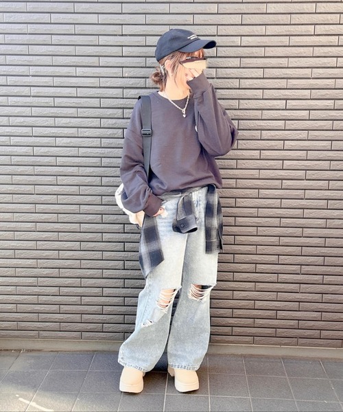 VENCEEXCHANGE（ヴァンスエクスチェンジ）の「ハートスウェット（スウェット・レディース・グレー/ライトグレー/ネイビー/チャコール・FREE）」の8枚目の写真