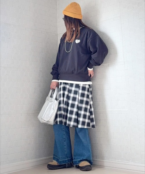 VENCEEXCHANGE（ヴァンスエクスチェンジ）の「ハートスウェット（スウェット・レディース・グレー/ライトグレー/ネイビー/チャコール・FREE）」の9枚目の写真