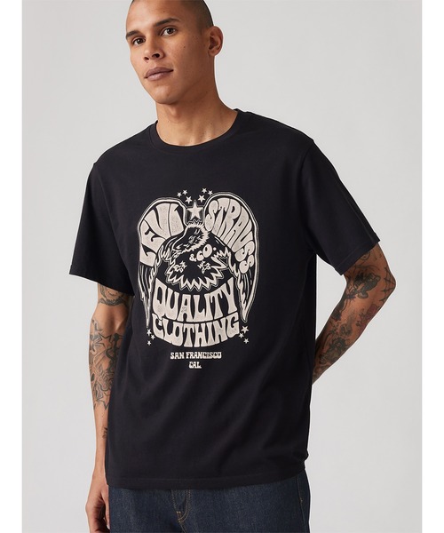 Levi's（リーバイス）の「Levi's/リーバイス リラックスフィット Tシャツ（Tシャツ/カットソー・メンズ・ブラック・S/M/L/XL）」の3枚目の写真