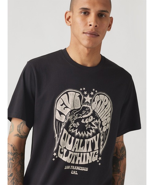 Levi's（リーバイス）の「Levi's/リーバイス リラックスフィット Tシャツ（Tシャツ/カットソー・メンズ・ブラック・S/M/L/XL）」の4枚目の写真