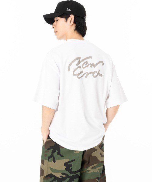 ニューエラ 半袖Tシャツ オーバーサイズ 手書き風ロゴ（Tシャツ