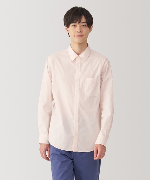 無印良品（ムジルシリョウヒン）の「紳士　洗いざらしブロード長袖シャツ（シャツ/ブラウス・メンズ・サックスブルー/ブラック/ホワイト/ライトピンク/ライトベージュ/ベージュ系/ブルー系・S/M/L/XL）」の7枚目の写真