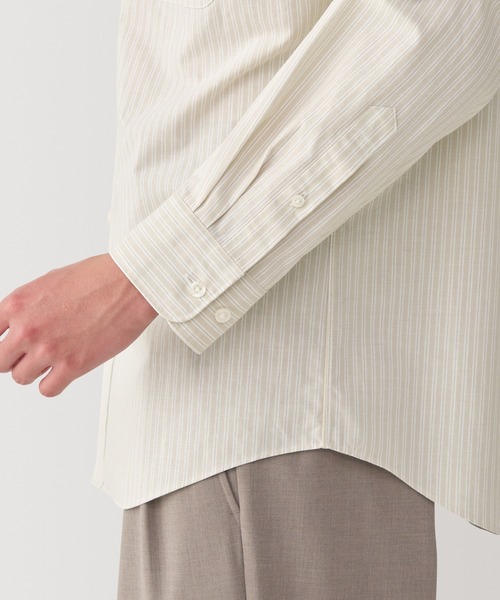 無印良品（ムジルシリョウヒン）の「紳士　洗いざらしブロード長袖シャツ（シャツ/ブラウス・メンズ・サックスブルー/ブラック/ホワイト/ライトピンク/ライトベージュ/ベージュ系/ブルー系・S/M/L/XL）」の15枚目の写真