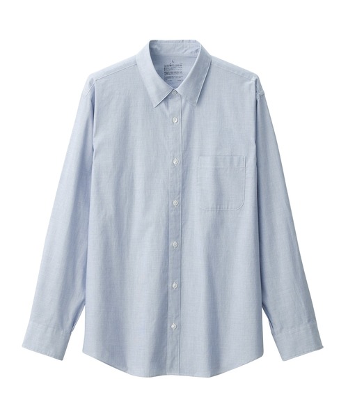 無印良品（ムジルシリョウヒン）の「紳士　洗いざらしブロード長袖シャツ（シャツ/ブラウス・メンズ・サックスブルー/ブラック/ホワイト/ライトピンク/ライトベージュ/ベージュ系/ブルー系・S/M/L/XL）」の16枚目の写真