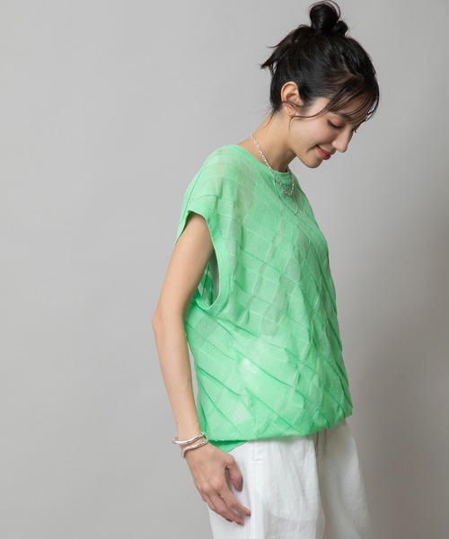 ニット セーター スーパーキッドモヘヤスリーブレスニットプルオーバー レディース ROPE' PICNIC ニット セーター スポンジシアーニットプル