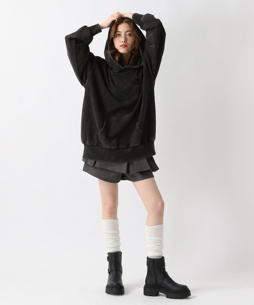 FOREVER 21（フォーエバー トゥエンティーワン）の「【2025SS】ヴィンテージライクフーディー（パーカー・レディース・グレー/ブラック・FREE）」の11枚目の写真