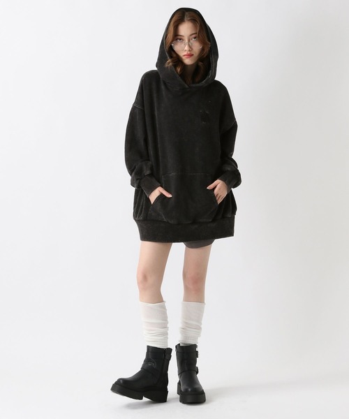 FOREVER 21（フォーエバー トゥエンティーワン）の「【2025SS】ヴィンテージライクフーディー（パーカー・レディース・グレー/ブラック・FREE）」の12枚目の写真