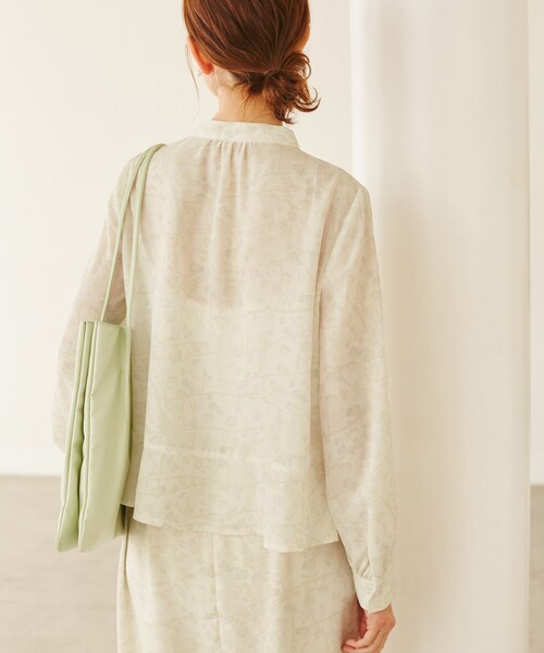 ROPE' PICNIC(ロペピクニック)の「【YOKU MOKU/ヨックモック×ROPE' PICNIC】リボンブラウス(シャツ/ブラウス・レディース・キナリ/ブルー系その他4・38)」の8枚目の写真