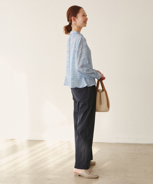 ROPE' PICNIC(ロペピクニック)の「【YOKU MOKU/ヨックモック×ROPE' PICNIC】リボンブラウス(シャツ/ブラウス・レディース・キナリ/ブルー系その他4・38)」の13枚目の写真