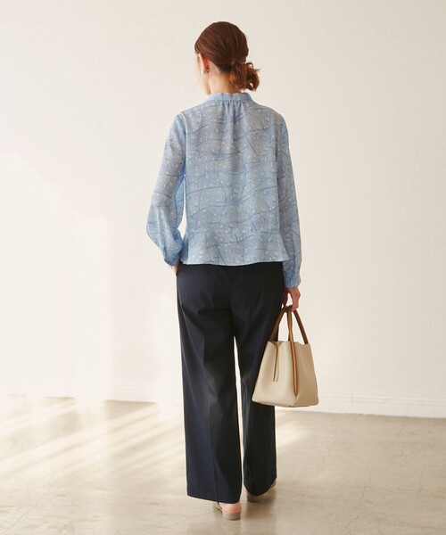 ROPE' PICNIC(ロペピクニック)の「【YOKU MOKU/ヨックモック×ROPE' PICNIC】リボンブラウス(シャツ/ブラウス・レディース・キナリ/ブルー系その他4・38)」の14枚目の写真