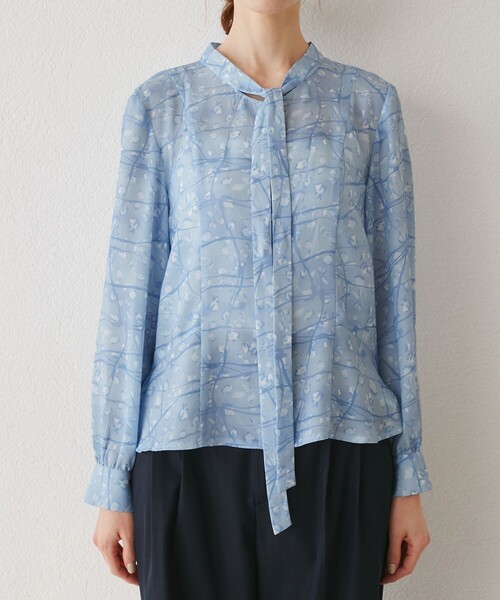 ROPE' PICNIC(ロペピクニック)の「【YOKU MOKU/ヨックモック×ROPE' PICNIC】リボンブラウス(シャツ/ブラウス・レディース・キナリ/ブルー系その他4・38)」の20枚目の写真