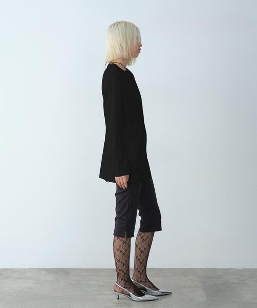 CODE A（コードエー）の「cropped leggings pants（その他パンツ・レディース・ブラック・36/38）」の3枚目の写真