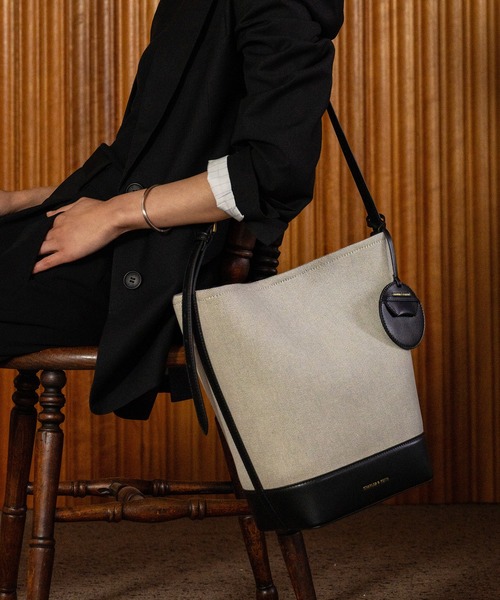 セール】Enola エノラ キャンバスイロンゲイティッドバケツバッグ