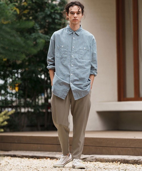 mp13291-ストレッチサルエルテーパードパンツ（その他パンツ