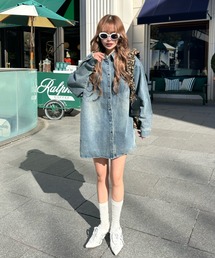 RAY CASSIN | ワークデニムミドルシャツ(シャツ/ブラウス)