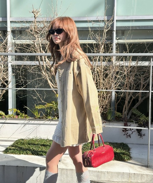 RAY CASSIN（レイカズン）の「ワークデニムミドルシャツ（シャツ/ブラウス・レディース・ブルー/スカイブルー/ベージュ・FREE）」の11枚目の写真