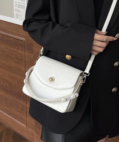 c.u.l（シーユーエル）の「レトロ 2WAY スクエア ショルダーバッグ cula1077（ハンドバッグ・レディース・アイボリー/ブラック・FREE）」の10枚目の写真