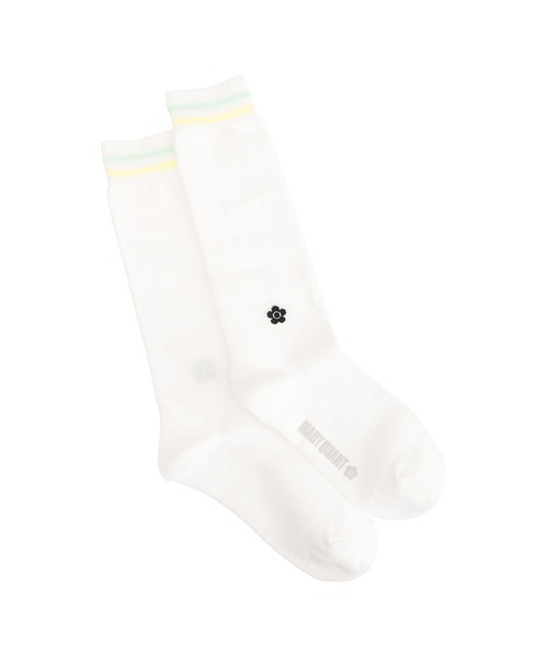 MARY QUANT(マリークワント)の「カラーラインハイ ソックス(ソックス/靴下・レディース・ブラック/パープル/ネイビー/ホワイト・FREE)」の9枚目の写真