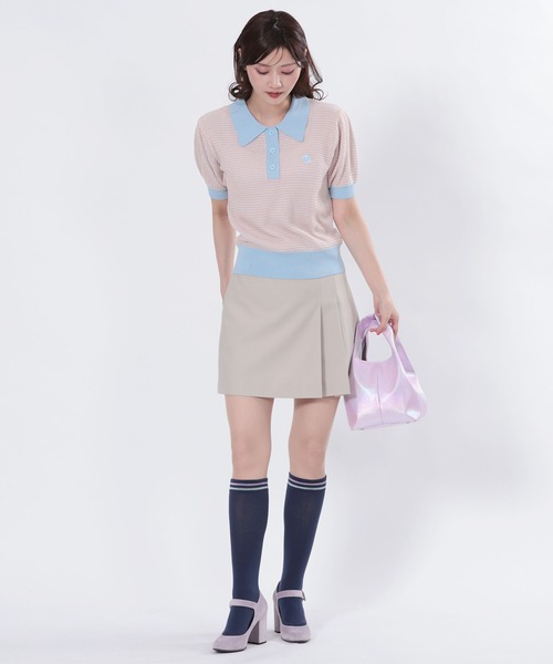 MARY QUANT(マリークワント)の「カラーラインハイ ソックス(ソックス/靴下・レディース・ブラック/パープル/ネイビー/ホワイト・FREE)」の15枚目の写真