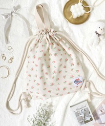 JEMORGAN（ジェーイーモーガン）の「JEMORGAN （ジェーイーモーガン）花柄ハート柄ワッフルサーマル巾着バッグ/ナップサック レディース（バックパック/リュック）」