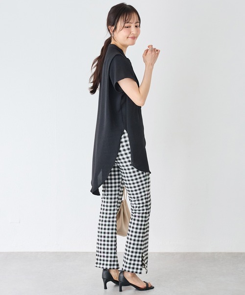 NUMBER18 チェックパンツ CARA O CRUZ｜チェックのワイドパンツ【セットアップ対応商品