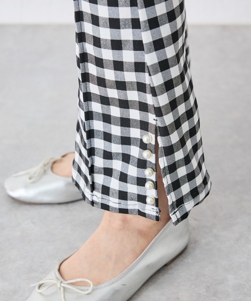 BELPER チェックパンツ サイドパール ストレッチギンガムチェックパンツ（その他パンツ