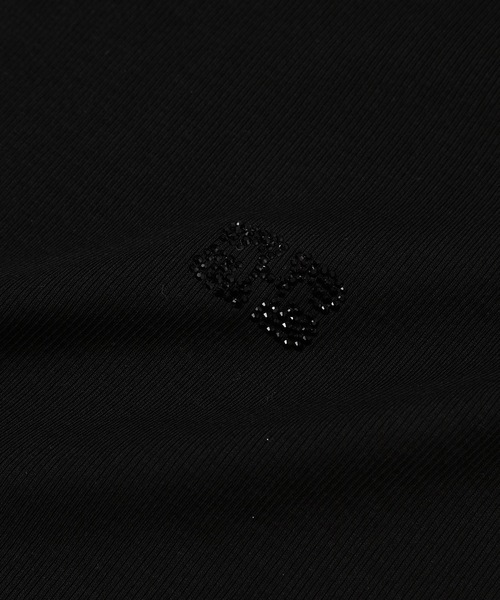 GANNI(ガニー)の「Soft Cotton Rib Rhinestone Butterfly Tank Top(タンクトップ・レディース・ブラック・XS/S/M)」の4枚目の写真