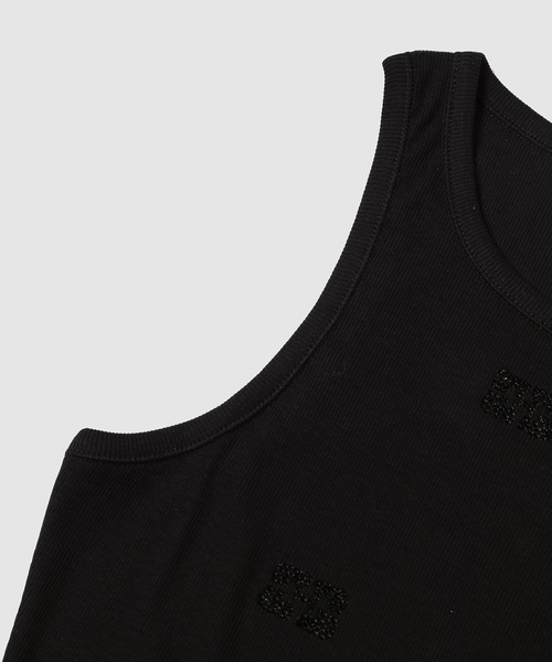 GANNI(ガニー)の「Soft Cotton Rib Rhinestone Butterfly Tank Top(タンクトップ・レディース・ブラック・XS/S/M)」の5枚目の写真