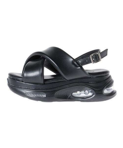 INGNI(イング)の「フロントクロスクリアソールスポサン(サンダル・レディース・ブラック/オフホワイト・M/L)」の10枚目の写真