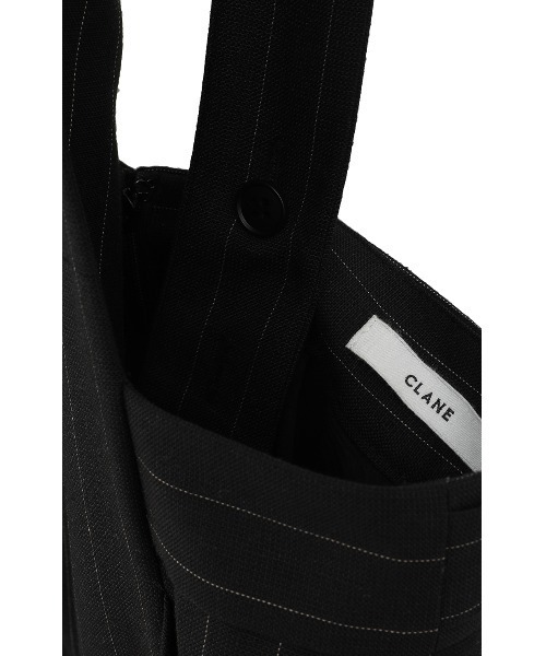 CLANE(クラネ)の「DEEP U NECK SALOPETTE(サロペット/オーバーオール・レディース・ベージュ/ストライプ・1/0/2)」の10枚目の写真