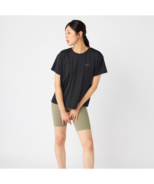 marie claire(マリ・クレール)の「Marie claire sports マリクレールスポーツ 半袖 Tシャツ 接触冷感 UVカット 紫外線対策 フレンチ袖風 スポーツシャツ(Tシャツ/カットソー・レディース・グレー/ブルー/ブラック/ピンク・LL/L/M)」の7枚目の写真