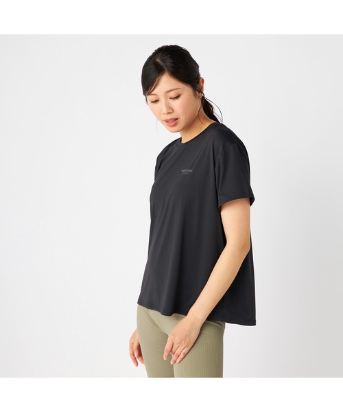 marie claire(マリ・クレール)の「Marie claire sports マリクレールスポーツ 半袖 Tシャツ 接触冷感 UVカット 紫外線対策 フレンチ袖風 スポーツシャツ(Tシャツ/カットソー・レディース・グレー/ブルー/ブラック/ピンク・LL/L/M)」の5枚目の写真