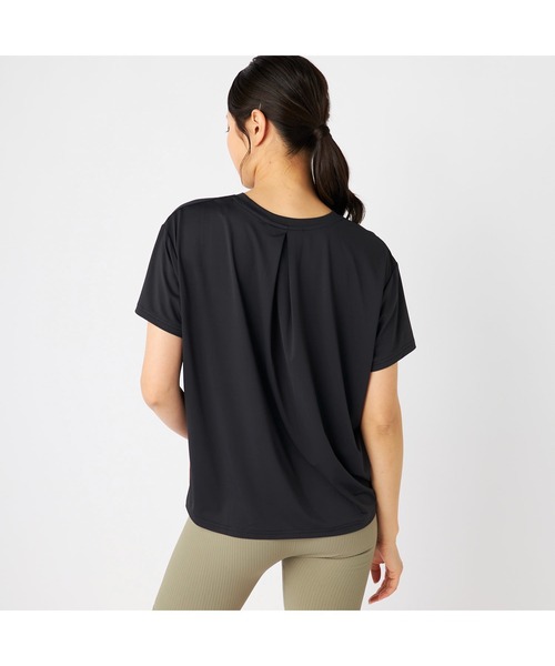 marie claire(マリ・クレール)の「Marie claire sports マリクレールスポーツ 半袖 Tシャツ 接触冷感 UVカット 紫外線対策 フレンチ袖風 スポーツシャツ(Tシャツ/カットソー・レディース・グレー/ブルー/ブラック/ピンク・LL/L/M)」の6枚目の写真