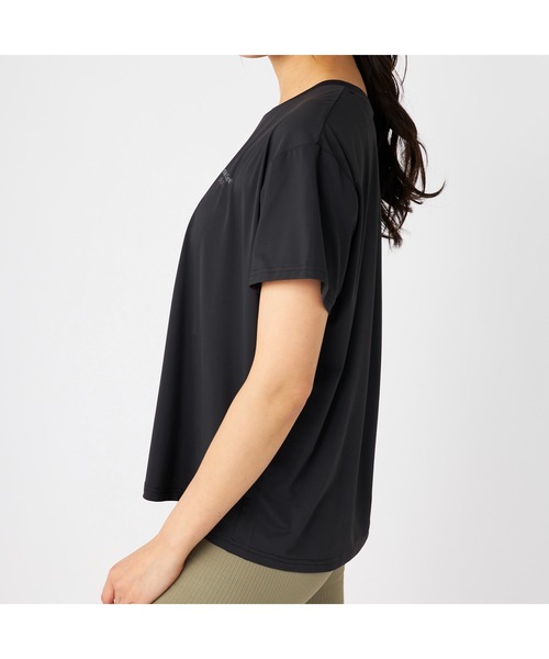 marie claire(マリ・クレール)の「Marie claire sports マリクレールスポーツ 半袖 Tシャツ 接触冷感 UVカット 紫外線対策 フレンチ袖風 スポーツシャツ(Tシャツ/カットソー・レディース・グレー/ブルー/ブラック/ピンク・LL/L/M)」の10枚目の写真
