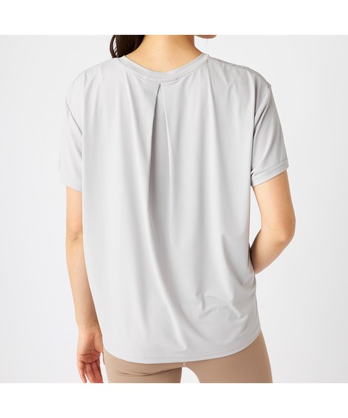 marie claire(マリ・クレール)の「Marie claire sports マリクレールスポーツ 半袖 Tシャツ 接触冷感 UVカット 紫外線対策 フレンチ袖風 スポーツシャツ(Tシャツ/カットソー・レディース・グレー/ブルー/ブラック/ピンク・LL/L/M)」の20枚目の写真