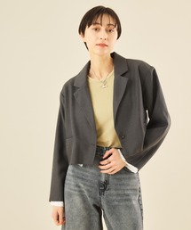 【セットアップ可！】カットオフデザインショートジャケット