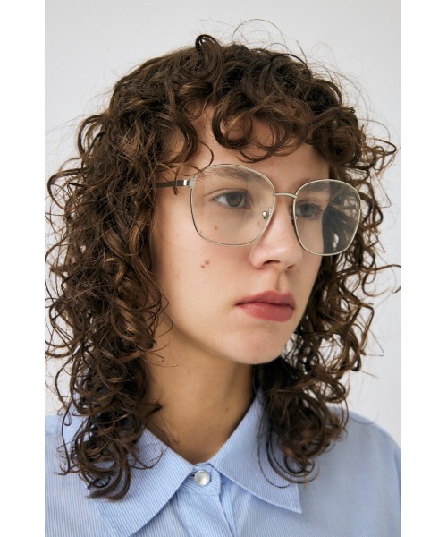 MOUSSY（マウジー）の「WIDE ROUND メガネ（メガネ・レディース・シルバー・FREE）」の2枚目の写真
