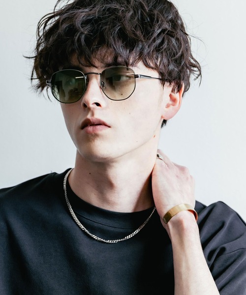 Rocky Monroe(ロッキーモンロー)の「ウェリントン型カラーレンズメタルフレーム UVカットサングラス(サングラス・メンズ・A/H/J/D/E/F/K/L/M/B/G/I/C・FREE)」の1枚目の写真