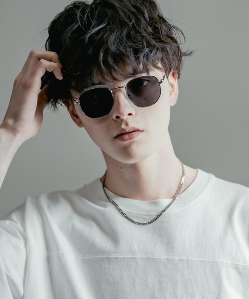 Rocky Monroe(ロッキーモンロー)の「ウェリントン型カラーレンズメタルフレーム UVカットサングラス(サングラス・メンズ・A/H/J/D/E/F/K/L/M/B/G/I/C・FREE)」の14枚目の写真