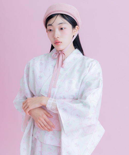 monepine モネピネ　浴衣　2way original graphic yukata/オリジナルグラフィック浴衣【レース帯