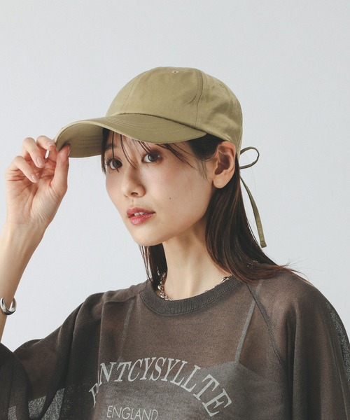 GLOBAL WORK（グローバルワーク）の「バックリボンキャップ/288195（キャップ・レディース・ベージュ/アイボリー/ブラック/チャコールグレー・ONE SIZE）」の2枚目の写真