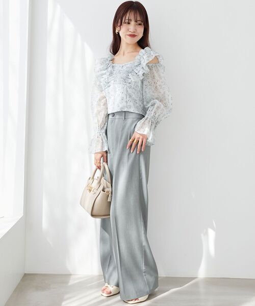 MAJESTIC LEGON（マジェスティックレゴン）の「センタープレスタックワイドパンツ（その他パンツ・レディース・ピンク/キャメル/グレー/ブラック・SMALL/MEDIUM）」の22枚目の写真