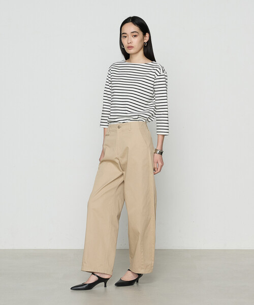 COMME CA（コムサ）の「コットンスーピマボーダー カットソー（Tシャツ/カットソー・レディース・ホワイト/ネイビー・9号）」の4枚目の写真