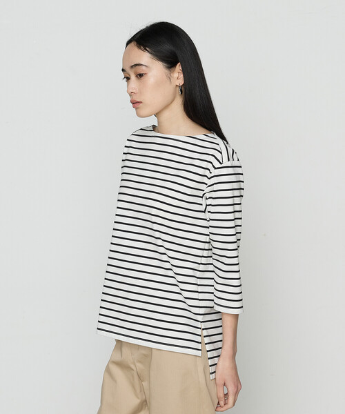 COMME CA（コムサ）の「コットンスーピマボーダー カットソー（Tシャツ/カットソー・レディース・ホワイト/ネイビー・9号）」の7枚目の写真